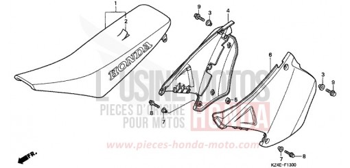 SEAT/SIDE COVER CR125RY de 2000